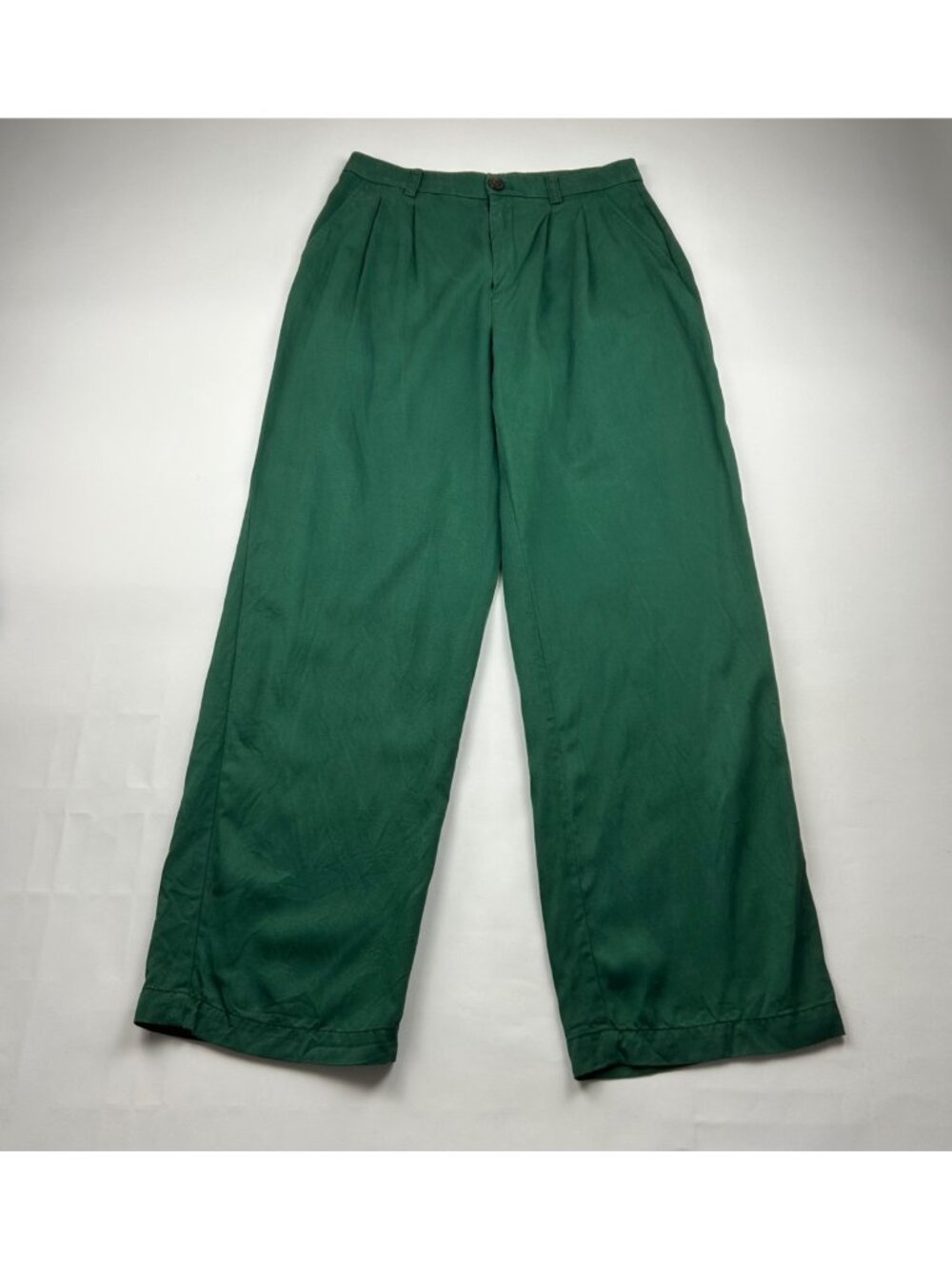 LOFT Evergreen Tencel Wide Leg Trouser Pant 6